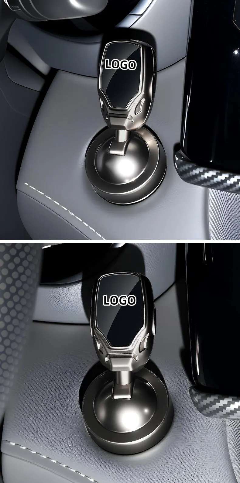 Car mecha-style one-button start lever