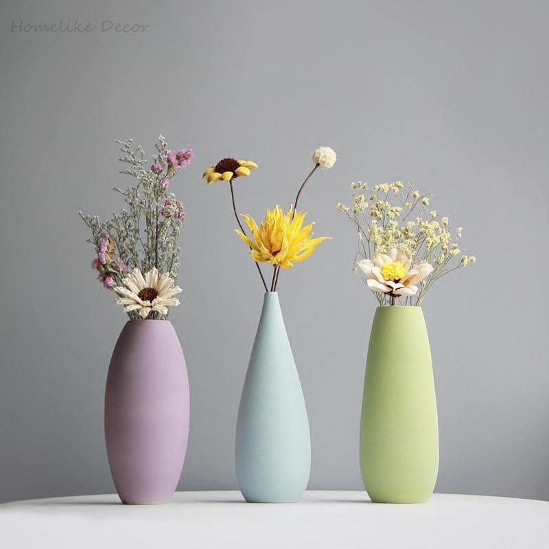 Soft Colored Ceramic Flower Vases