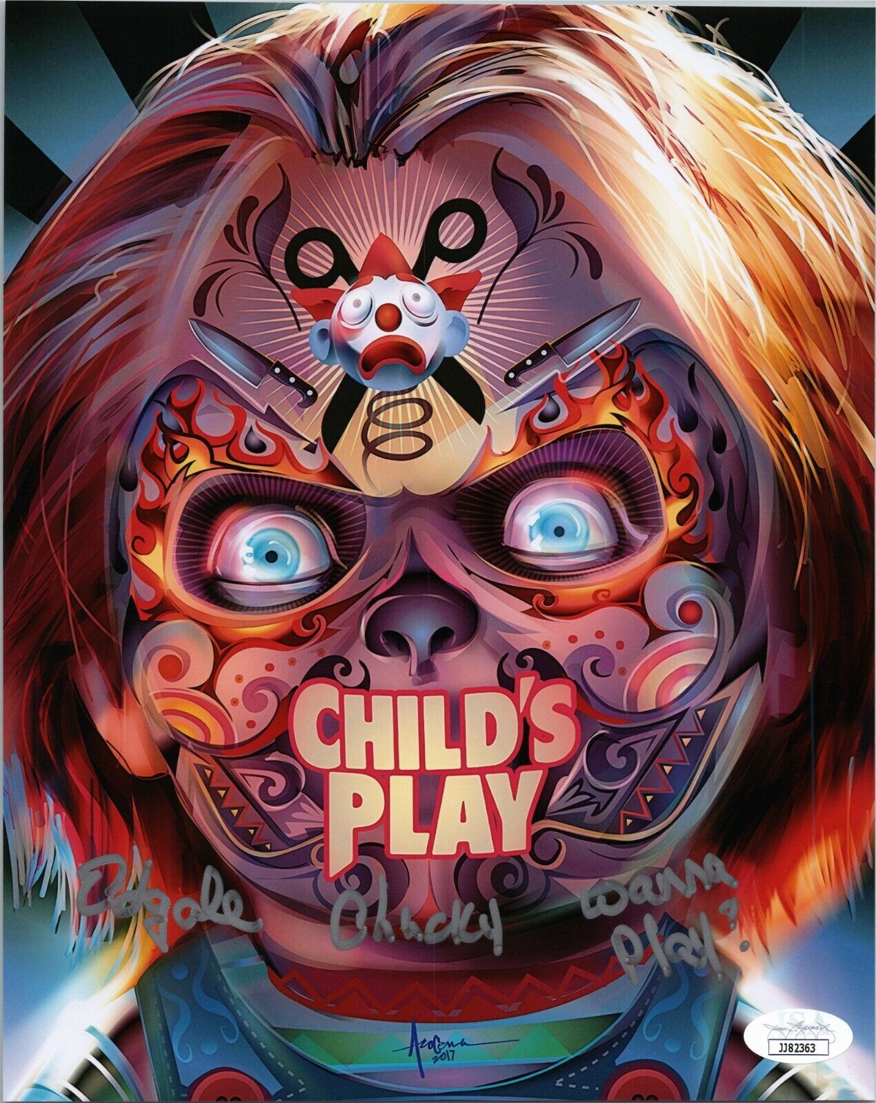 ~~ ED GALE Authentic Hand-Signed CHUCKY - CHILD'S PLAY