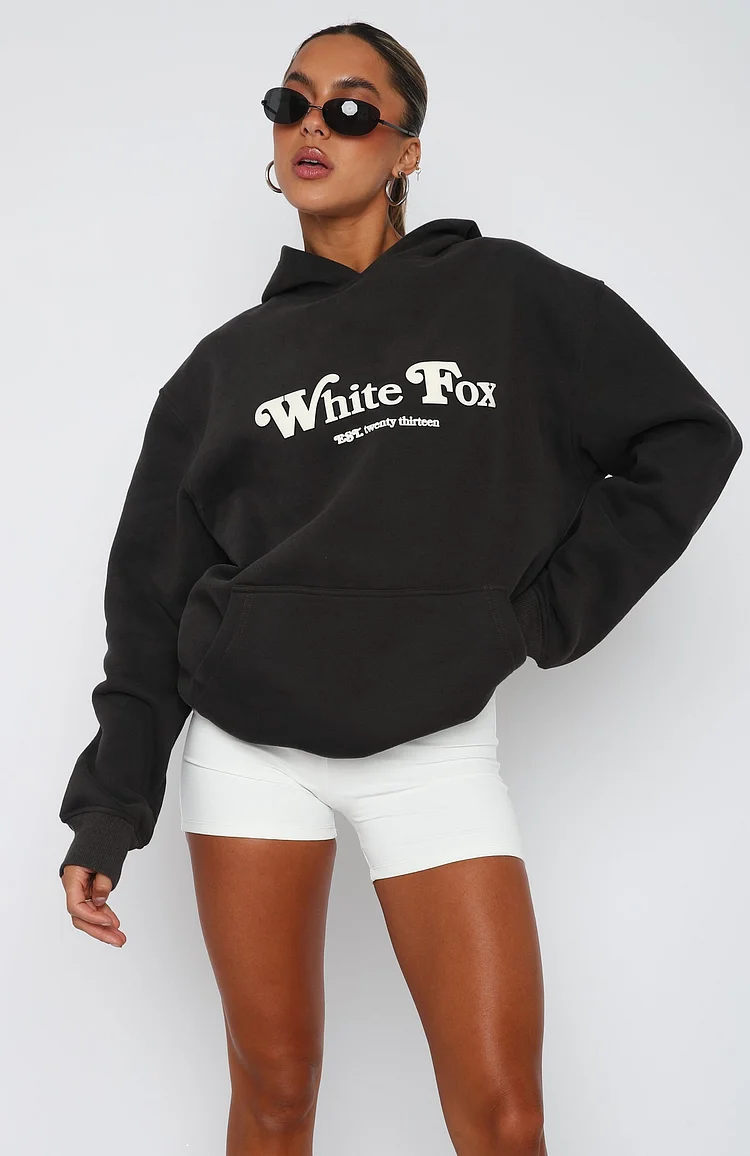 Twin Flame Oversized Hoodie Charcoal