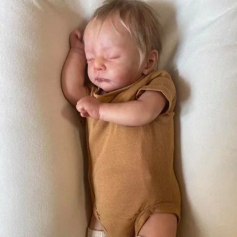  17" Sleeping Weighted Reborn Boy Doll Kane, Unique Gift Set for Kids - Reborndollsshop®-Reborndollsshop®