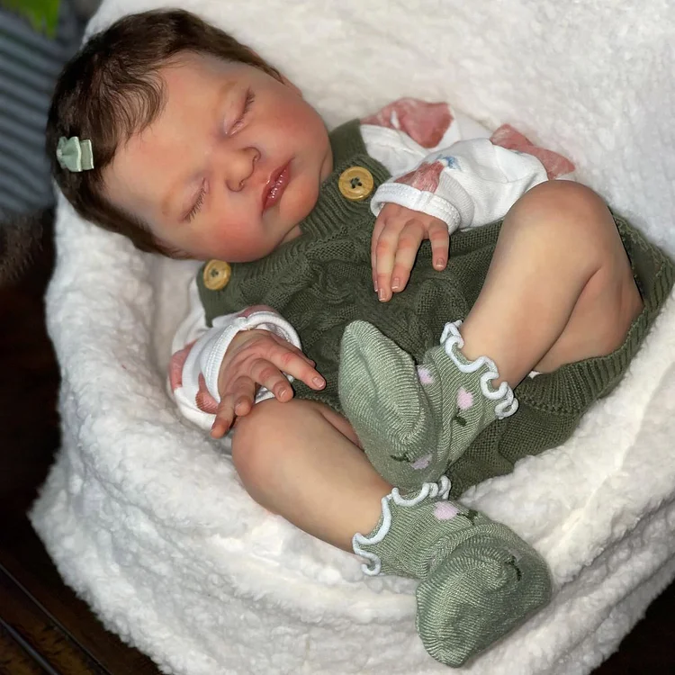 [Heartbeat & Sound] 20" Lifelike Reborn Girl Baby Doll Named Unclod with Painted Hair