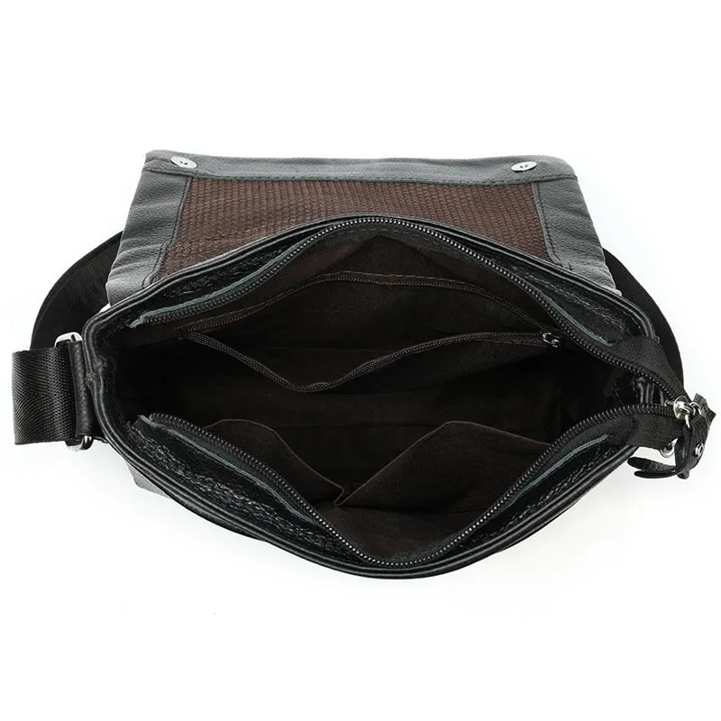 Casual Shoulder Bag Leather Business Simple Flap Type Crossbody Bag