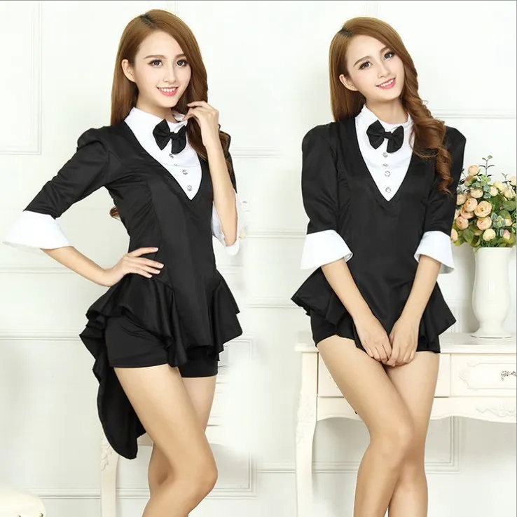 Churchf Girls' Generation Magician Uniform Bar Night Shop Show Costume Women's Jazz Dance Black Otease Ds Stage Dress