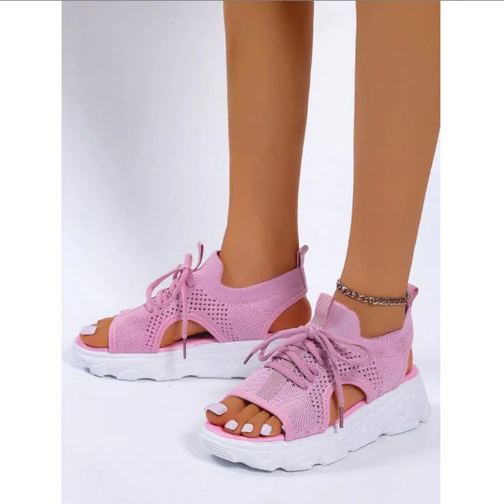 Women's Sports Thick Sole Mesh Sandals Fashion Casual Shoes Flat Sandals