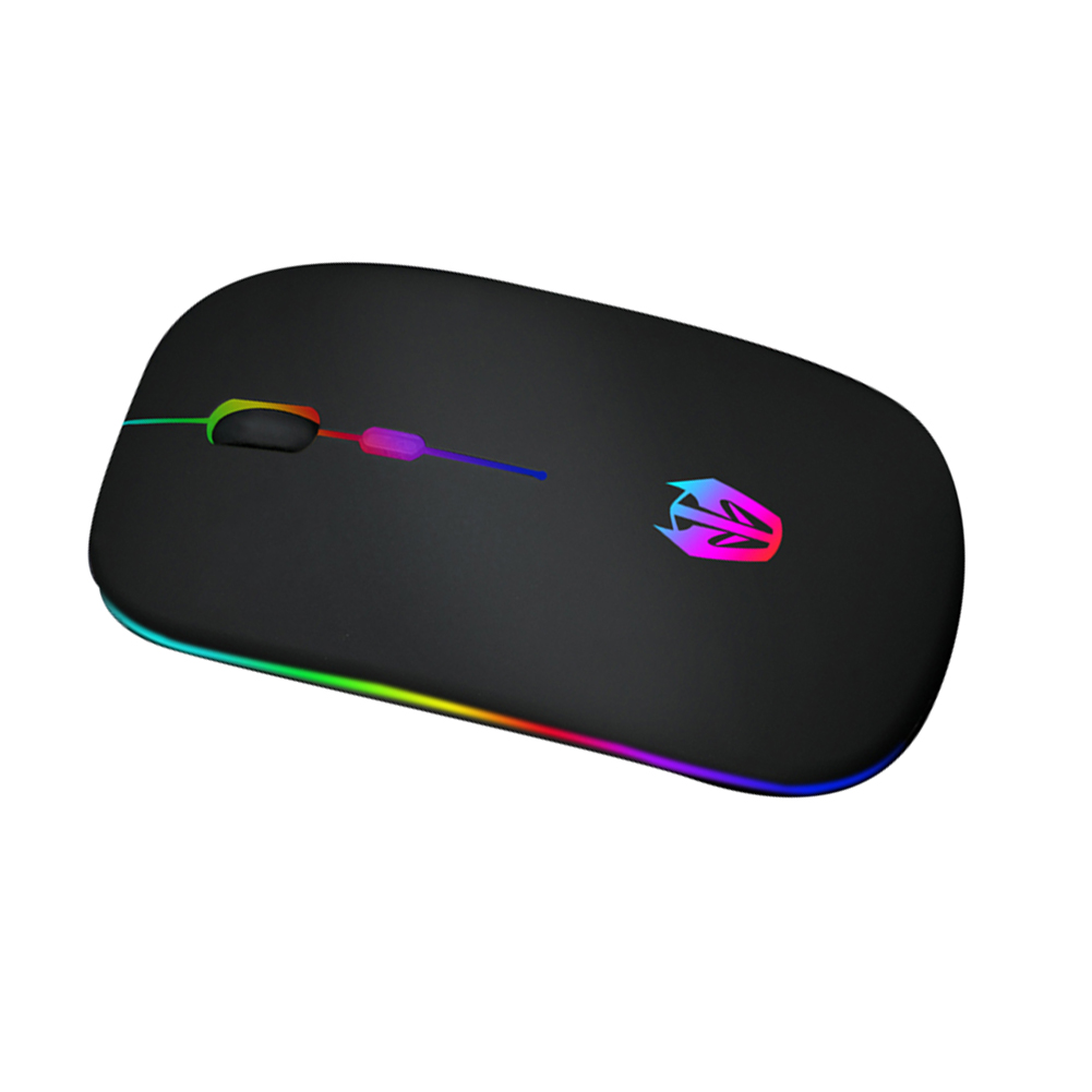 

A5 Wireless Mouse 2.4G Receiver 1600DPI Rechargeable Colorful Backlit Mice, Black, 501 Original