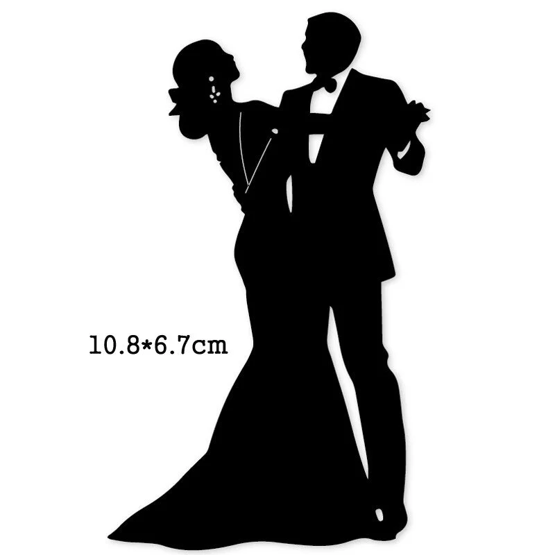 2021 New Cutting Metal Dies For Wedding Couple Dance Do It Yourself Stamps Card Gift Decoration Paper Craft Supplies