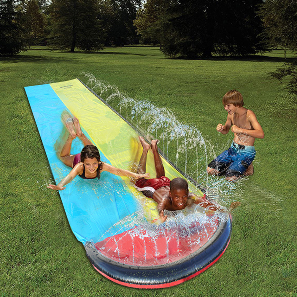 

PVC Water Slide Pools Children Kids Summer Backyard Outdoor Water Game Toys, 501 Original