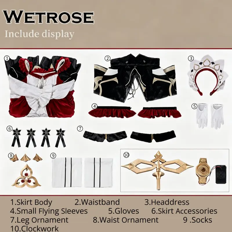 [Wetrose] Pre-Order Genshin Impact The Marionette Sandrone Old Design Dress Game Outfit Cosplay Costume 