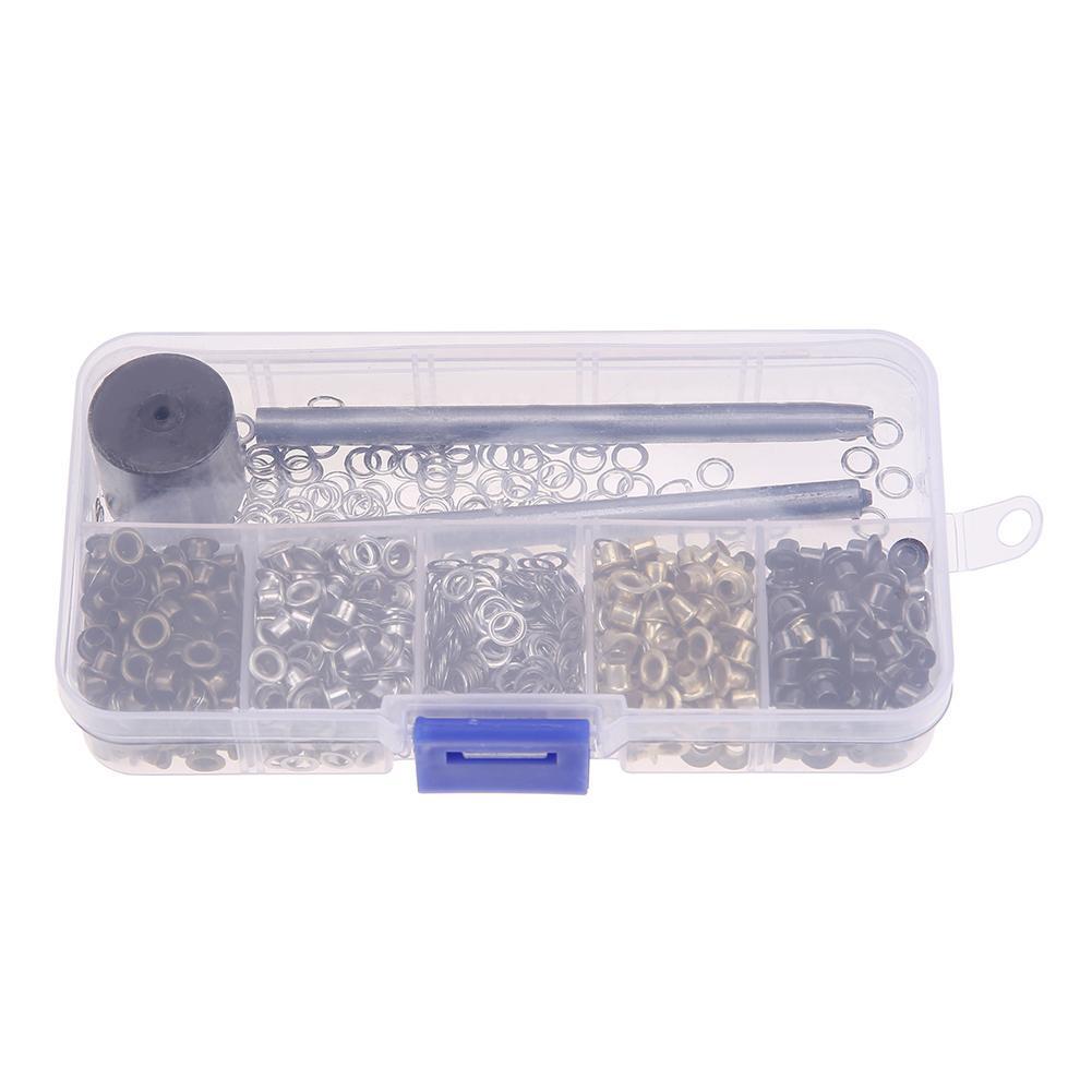 

Metal Eyelet Set DIY Leather Hole Clothes Accessories with Knocking Tool, 501 Original