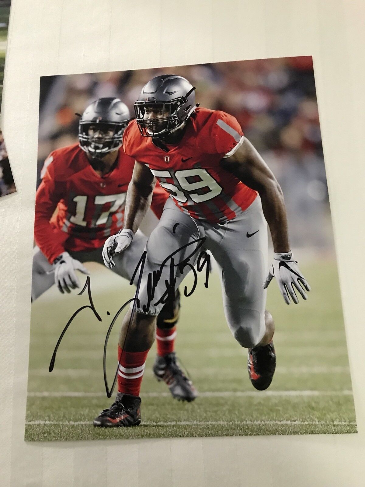 Tyquan Lewis Ohio State Buckeyes hand signed autographed 8x10 football Photo Poster painting H