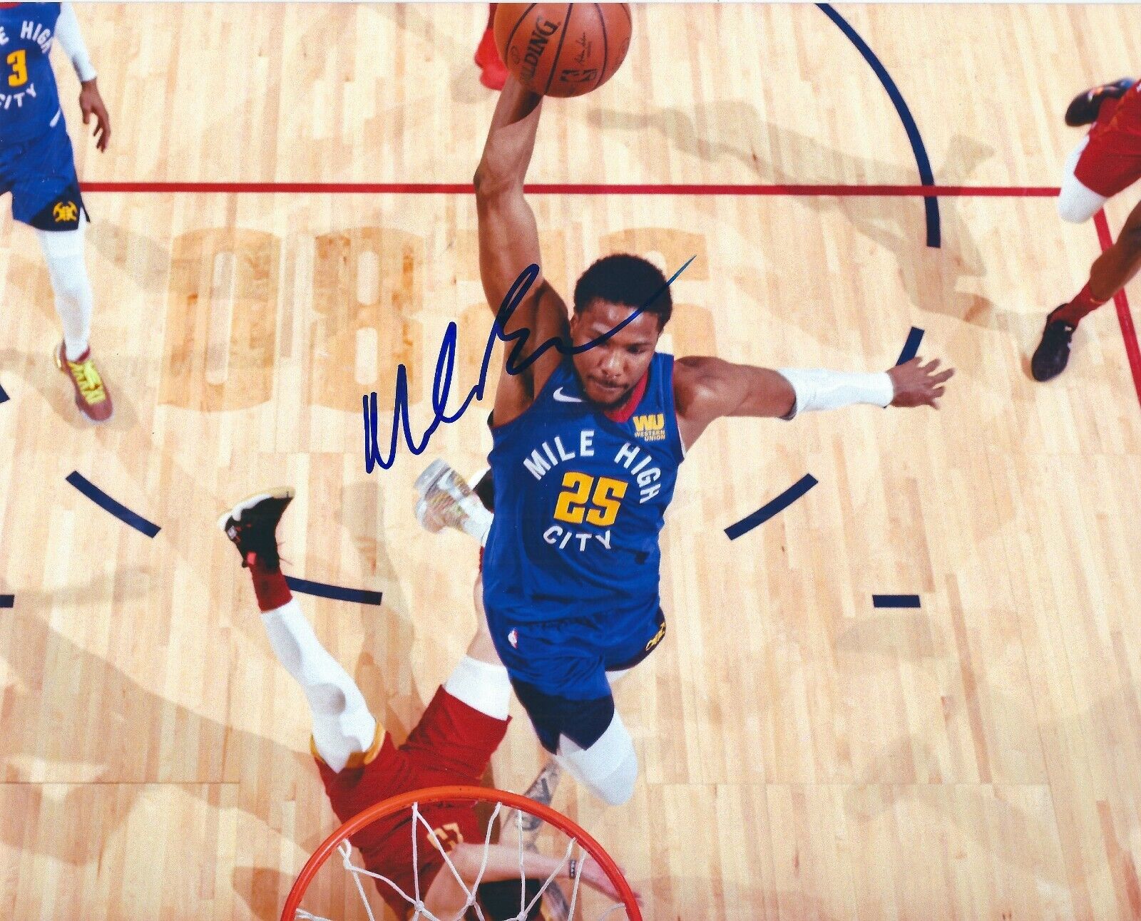 Signed 8x10 MALIK BEASLEY Denver Nuggets Autographed Photo Poster painting w/COA