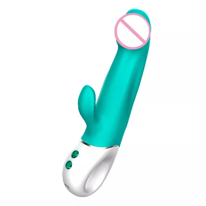 Rechargeable Double Vibration Multi-speed Power Rabbit Dildo