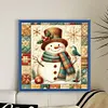 Xmas Snowman-11CT Stamped Cross Stitch 40*40cm tapestrymarket