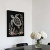 (30x40cm)DIY Pearl Painting Framed Turtle Handmade Pearl Material Art Kit Living Room Decor