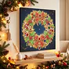 DIY Special Shape Diamond Painting Pearl Art With Inner Frame Kit 25x25cm(Christmas wreath)