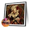 (40*40cm)Retro Girl - Full Round Drill Diamond Painting