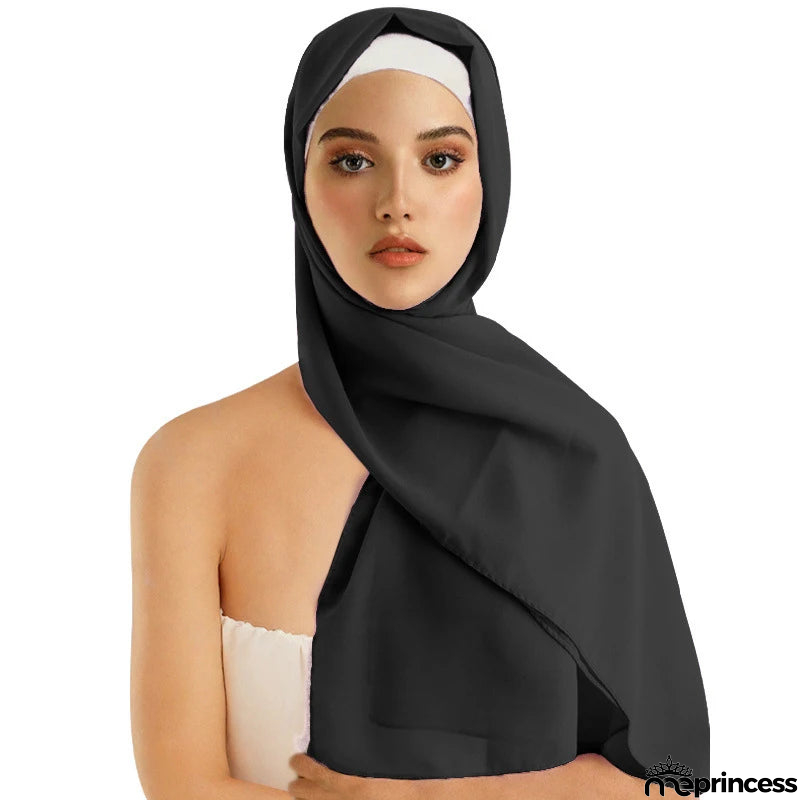 Women's Polyester Head Wrap Quick-Dry Solid Pattern Trendy Scarves