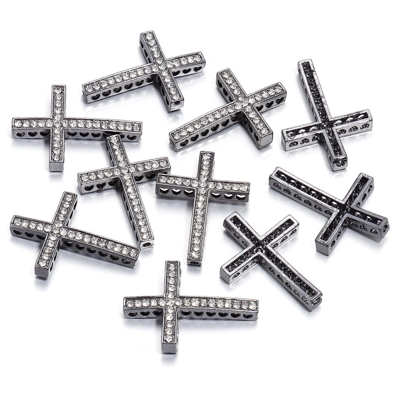 5 PCS/Package Alloy Rhinestones Cross Minimalist