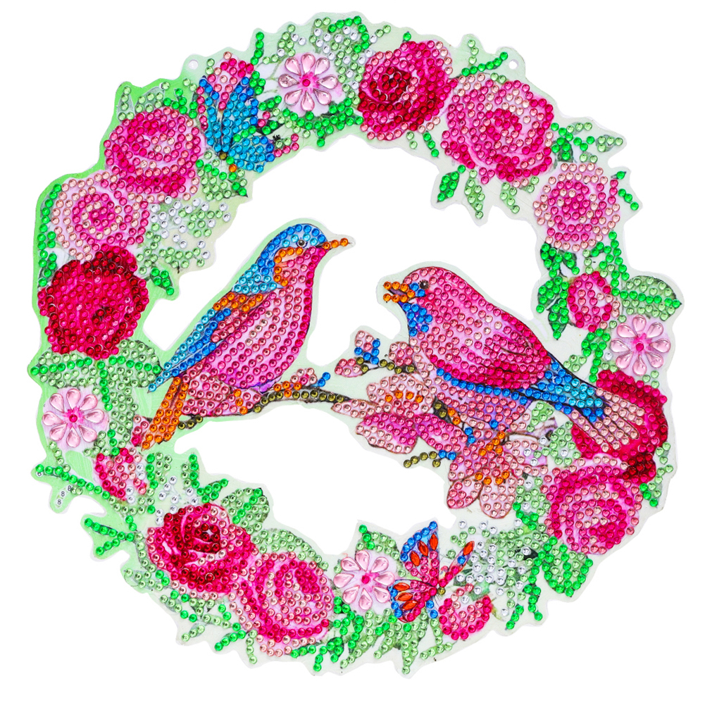 

Crystal Bird Wreath - 5D DIY Craft Pendant - 23*23CM, 501 Original
