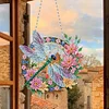 3Pcs DIY Butterfly Dragonfly Fairy Acrylic Diamond Painting Hanging Ornaments