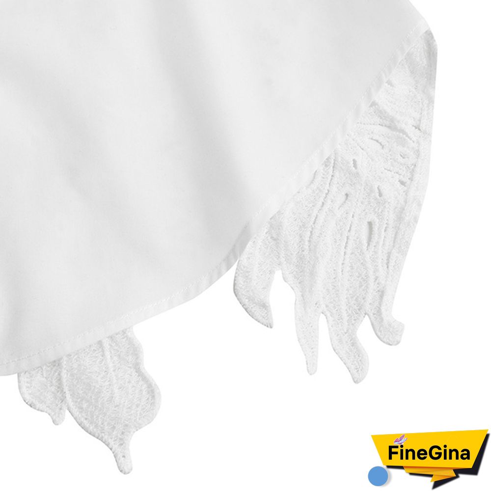 zanzea Womens Long Sleeve O Neck Lace Patchwork Shirt Casual Loose Top Blouse Dress