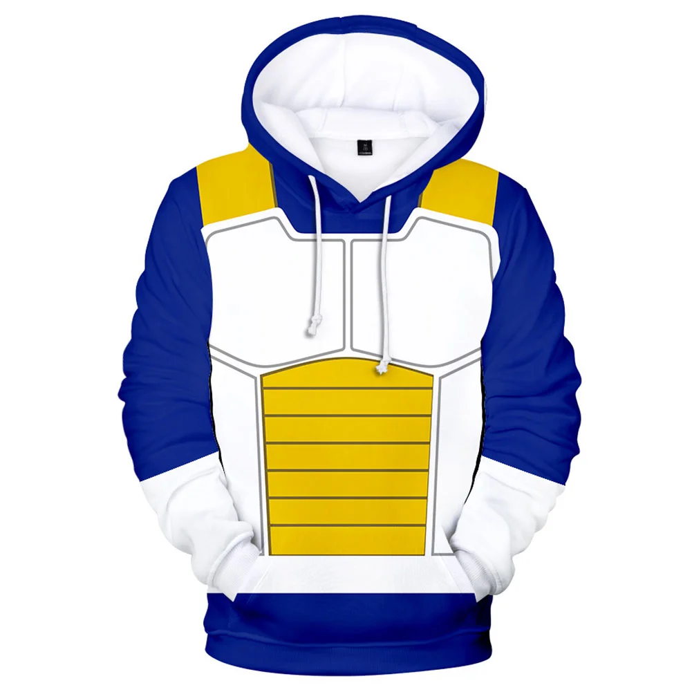 Anime Dragon Ball Vegeta IV Blue Hoodie Outfits Cosplay Costume Halloween Carnival Suit