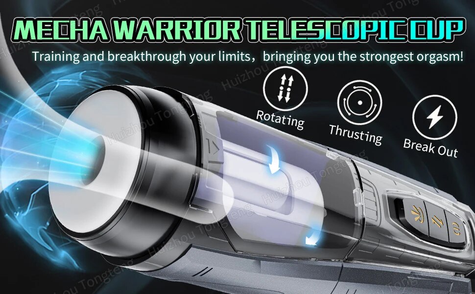 7 Thrusting & Vibrating Modes Male Masturbator Cup for Hands Free Game