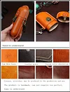 Handmade Leather Glasses Case Hard Shell Retro Men And Women Sunglasses Myopia Glasses Hook Protection Box