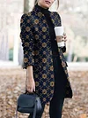 Retro Printed Loose Long Sleeves Coats