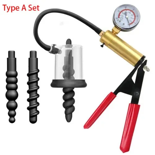 pornhint Pornhint Anal Vacuum Pump Cylinder with Stimulator Shaft Rosebud Pump Anal Sex Toys