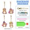 4Pcs Diamond Painting Double Sided Groundhog Keychain Pendant for Beginners
