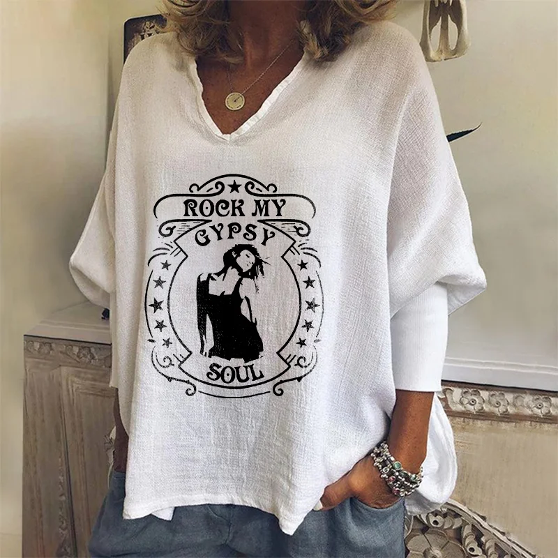 Rock My Gypsy Soul Printed Long Sleeves T-shirt
