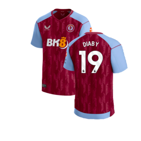 Aston Villa Moussa Diaby 19 Home Shirt Kit 2023-2024