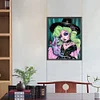 Diamond Painting-DIY Full Round Drill Girl with Green Hair(40x50cm)
