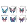 6Pcs DIY Diamond Painting Butterfly Keychain