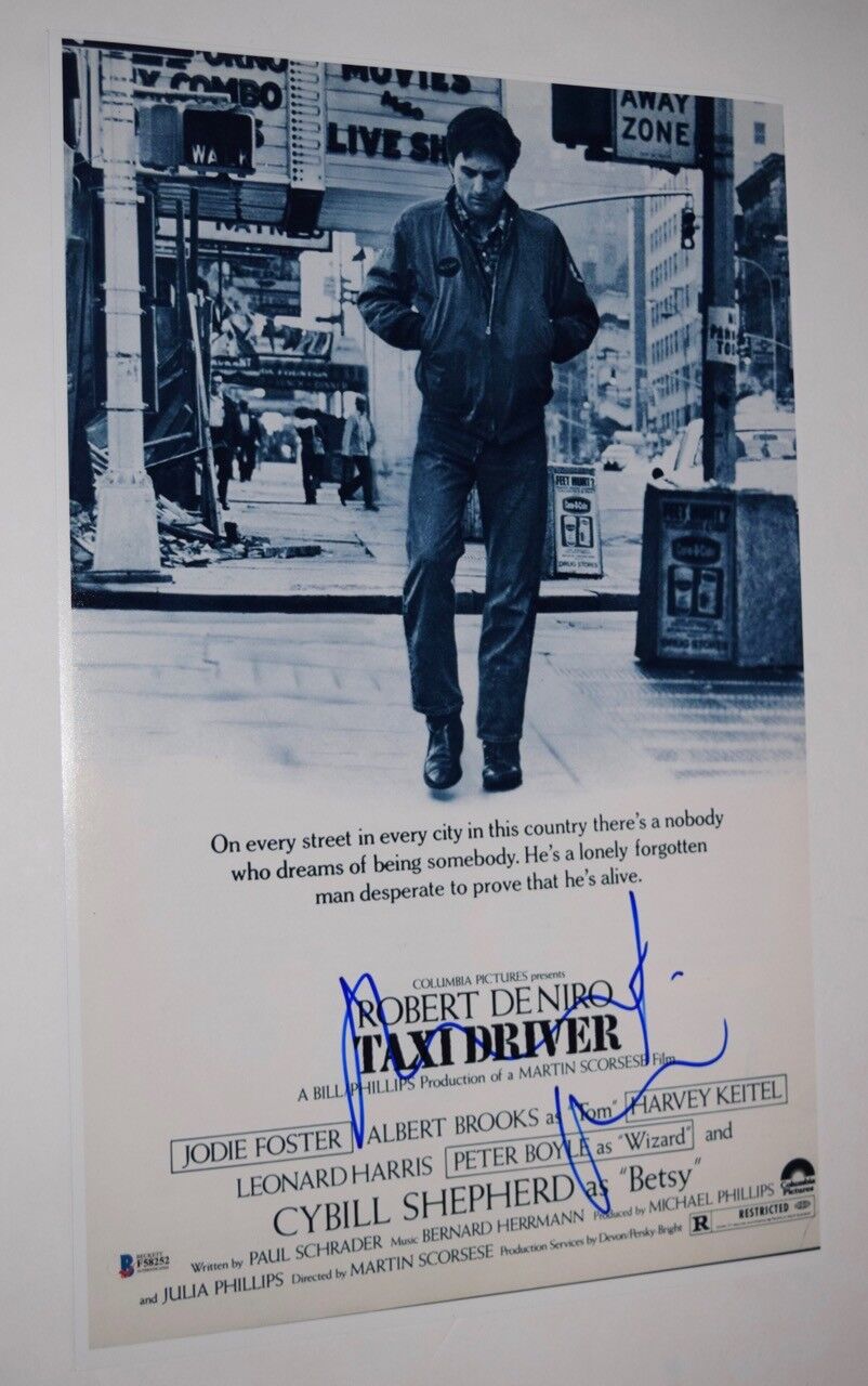 Robert DeNiro Signed Autographed TAXI DRIVER 13x19 Movie Poster Photo Poster painting BAS COA