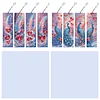 8Pcs Pfau - 5d DIY Handwerk Lesezeichen