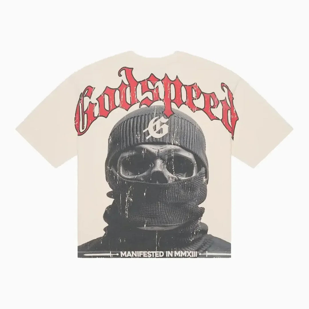 Godspeed Balaclava Tee Bone Black Red
