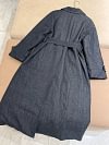 Women's Mid-Length Denim Trench Coat Autumn Winter Beaded Long Sleeve Turn-down Collar Single Breasted Loose Down Jacket