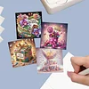 12pcs Diamond Painting Birthday Greeting Card Set with Envelope Daily Wishing Cards for Birthdays Thanksgiving & Special Occasion