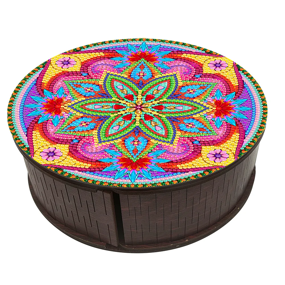 DIY Mandala Wooden Diamond Painting DIY Jewellery Box Diamond Art Bracelet Organizer