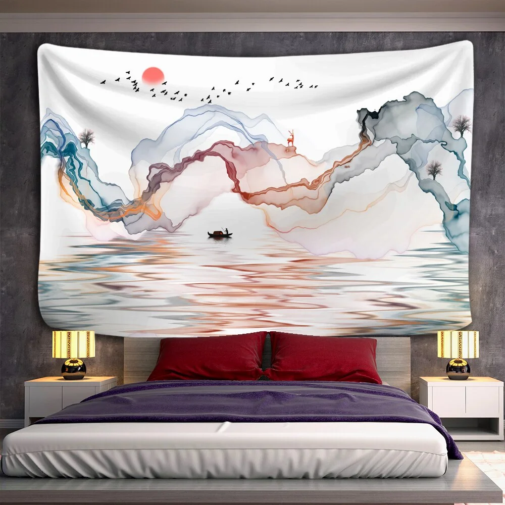 Unique Buddhist realm Wall hanging Tapestry psychedelic pattern yoga throw beach throw carpet Hippie Home Decor Wall Tapestry