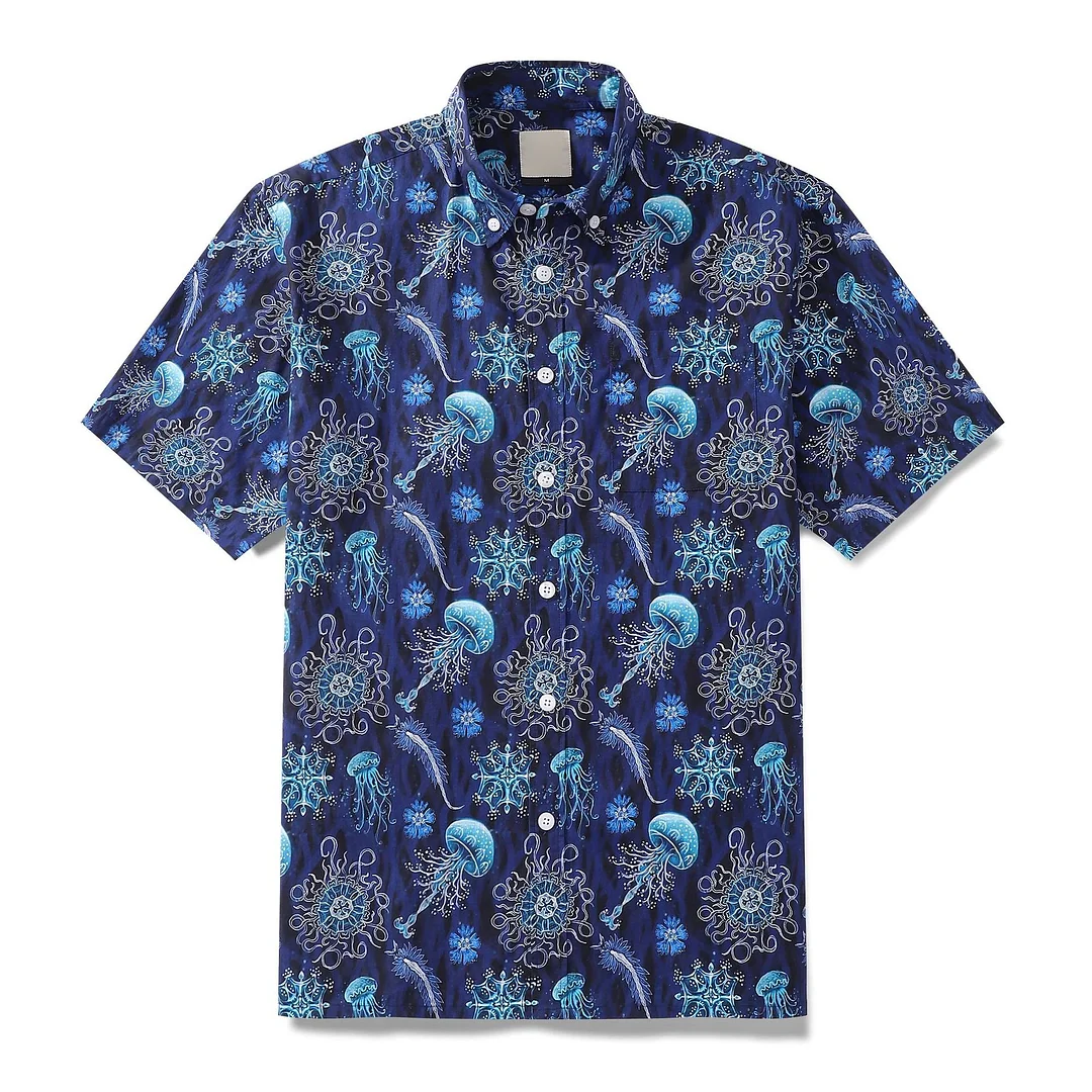Glowing Jellyfish Hawaiian Beach Shirt