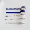 5m Blue Plaid English Writing Notebook Sticker Tapes