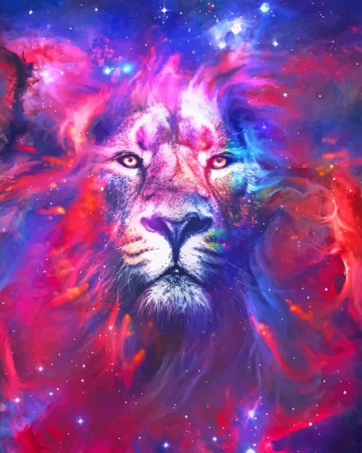 

Nebula Lion – Paint By Numbers - 40*50CM, 501 Original
