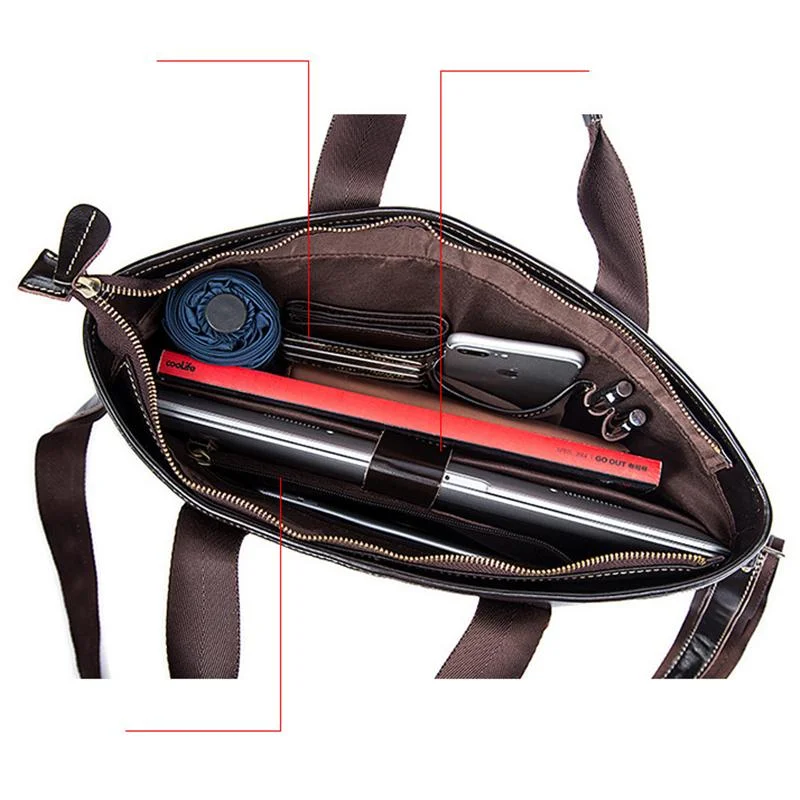 Classic Clean Silhouette Op Grab Handle 14 Inches Padded Compartment Laptop Bag