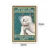 White Cat - Vintage Metal Signs - 20*30cm/30*40cm