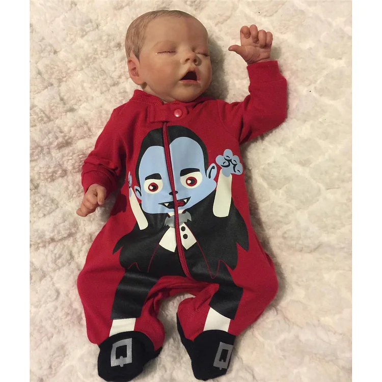 [🎃Halloween Sale🎃] 17'' Realistic And Lifelike Reborn Baby Newborn Sleeping Doll Named Ada