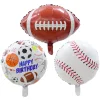 50PCS Sport Basketball American Football Soccer 18" Aluminum Film Balloons Catering Decors